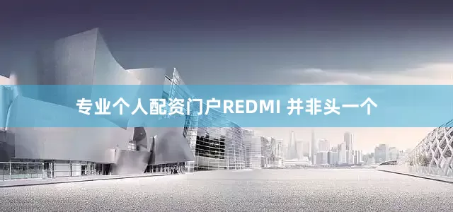 专业个人配资门户REDMI 并非头一个